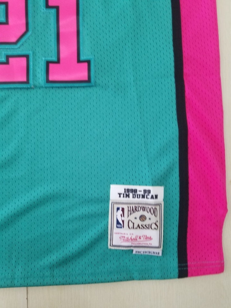 San Antonio Spurs #21 Tim Duncan throwback jersey green Spurs 21 Retro Light Green s-xxl Style 2