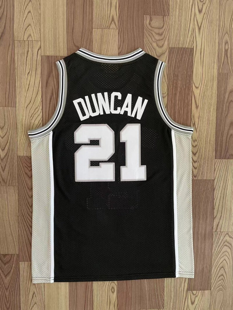 San Antonio Spurs #21 ducan finals jersey black Style 1