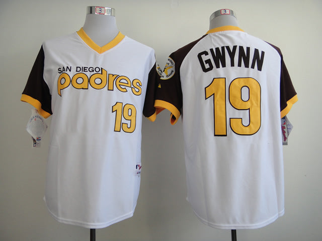 San Diego Padres #19 Padres 19# White 1978 Inverted Retro Player