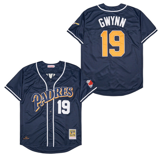 San Diego Padres #19 Tony Gwynn Padres 19# Navy