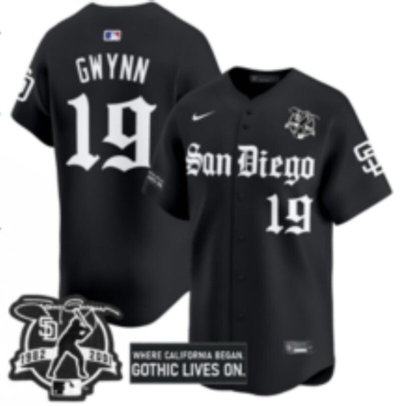San Diego Padres #19 Tony Gwynn Padres 5 Collaboration Style 2