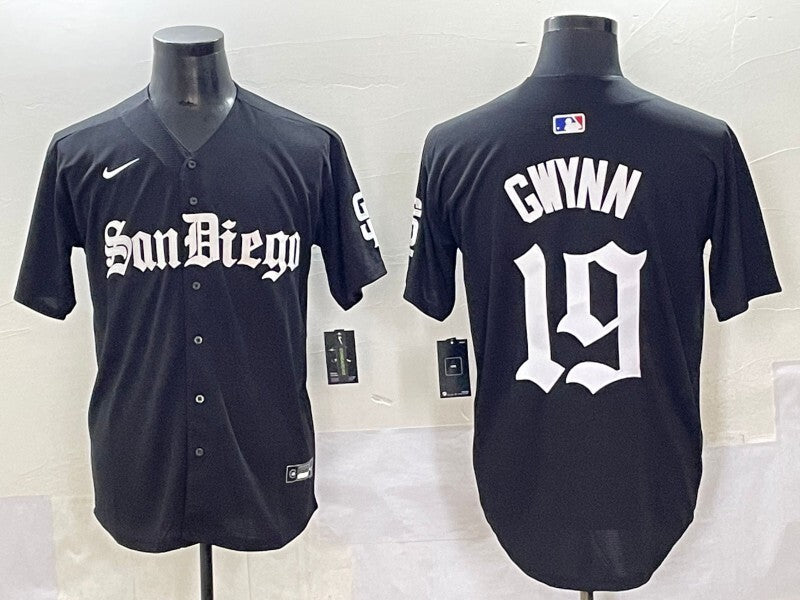 San Diego Padres #19 Tony Gwynn Padres 5 Collaboration Style 4