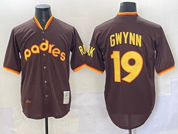 San Diego Padres #19 Tony Gwynn Padres Adult Style 1