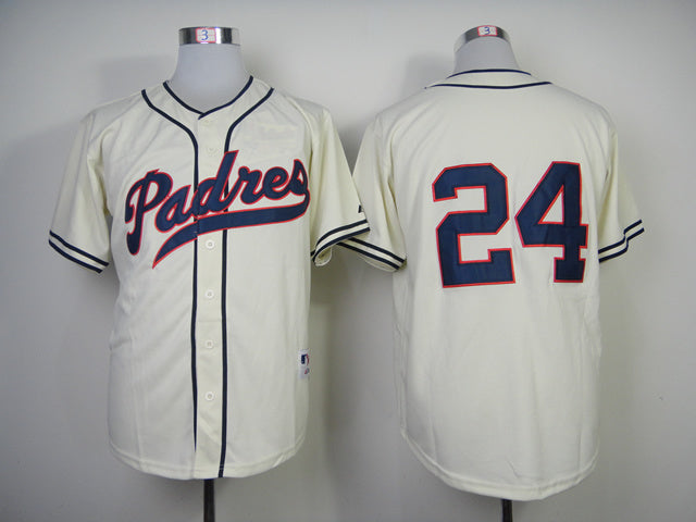 San Diego Padres #24 Authentic Cameron Maybin 1948 Turn Back The Clock Jersey