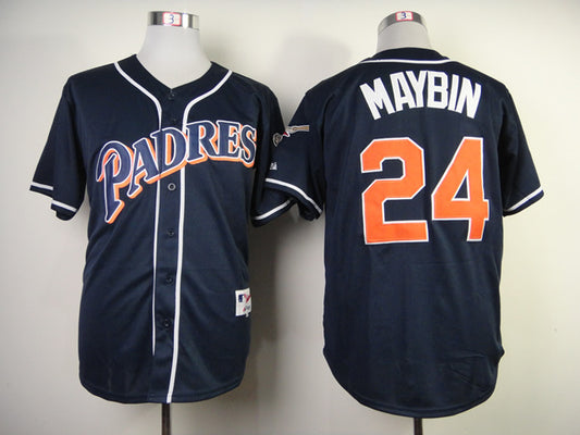 San Diego Padres #24 Authentic Cameron Maybin 1998 Turn Back The Clock Jersey