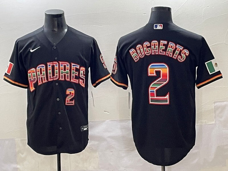 San Diego Padres #2 Xander Bogaerts Padres 7 Rainbow