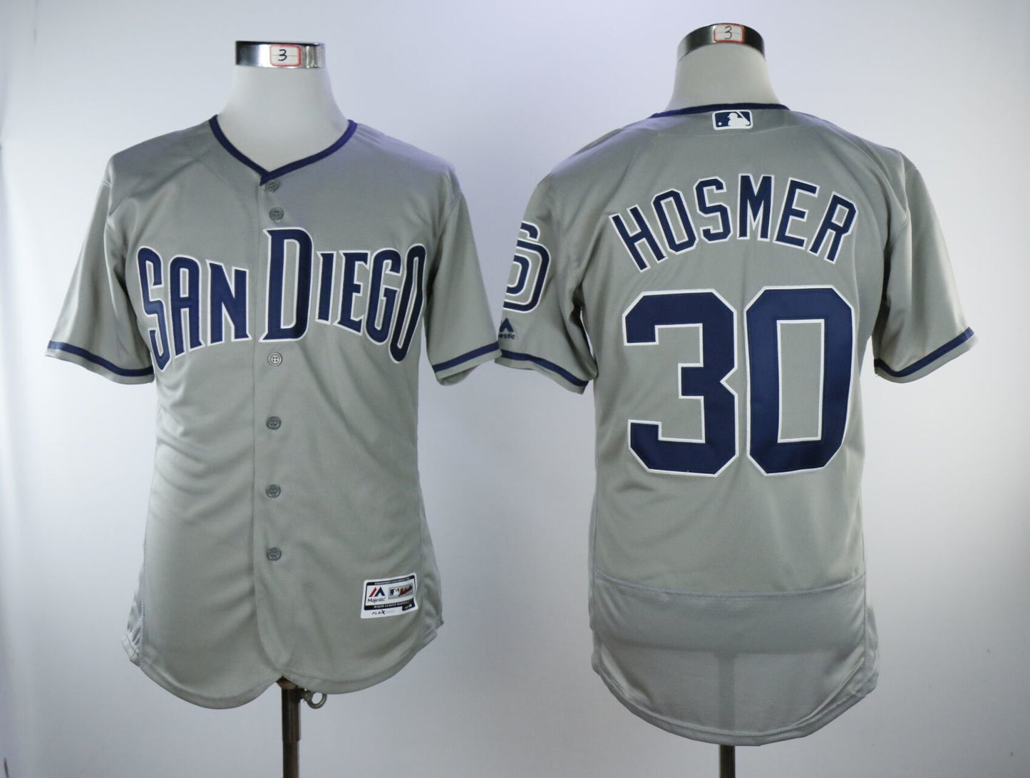 San Diego Padres #30 Eric Hosmer Padres 30 Gray Elite