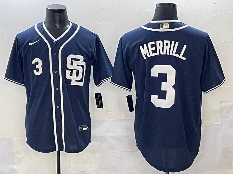 San Diego Padres #3 Jackson Merrill Padres Adult Style 3