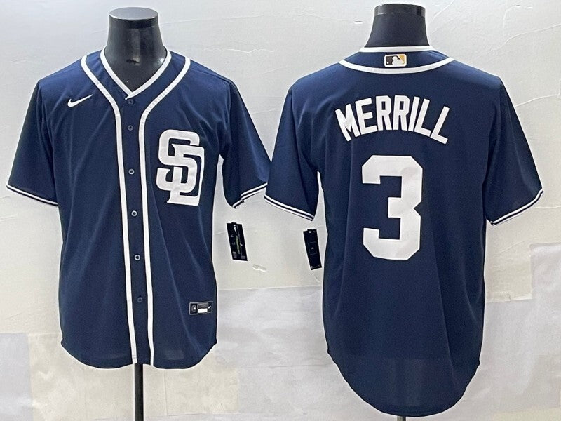 San Diego Padres #3 Jackson Merrill Padres Adult Style 4