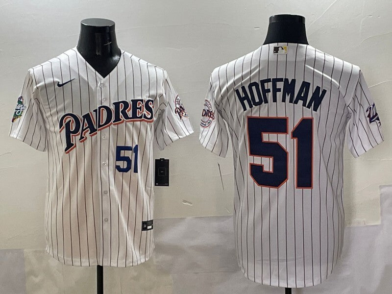 San Diego Padres #51 Trevor Hoffman Padres Retro Adult Style 1