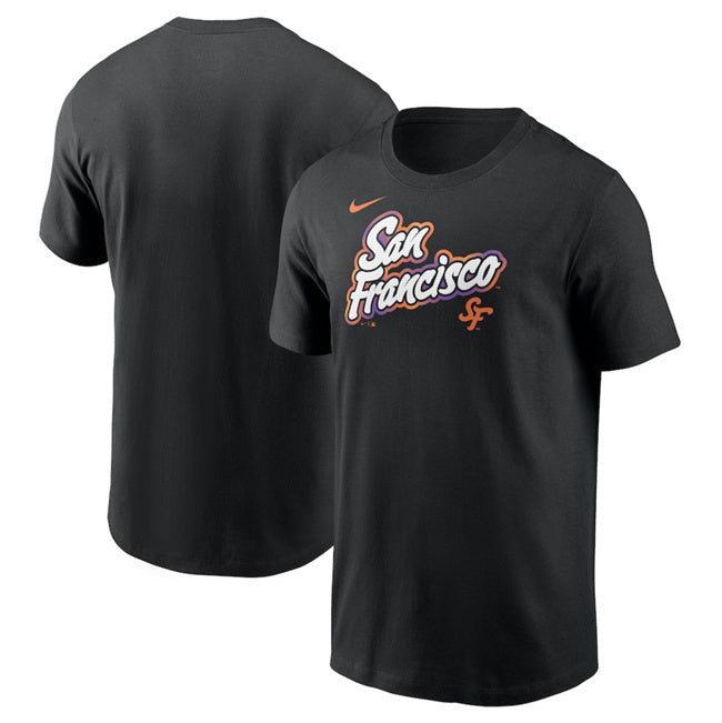 San Francisco Giants Black 2025 City Connect Wordmark T-Shirt