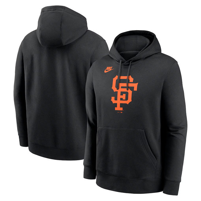 San Francisco Giants Black Cooperstown Collection Logo Club Pullover Hoodie