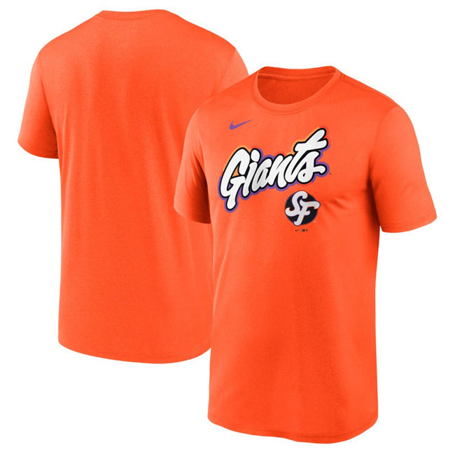 San Francisco Giants Orange 2025 City Connect Team Phrase Legend Performance T