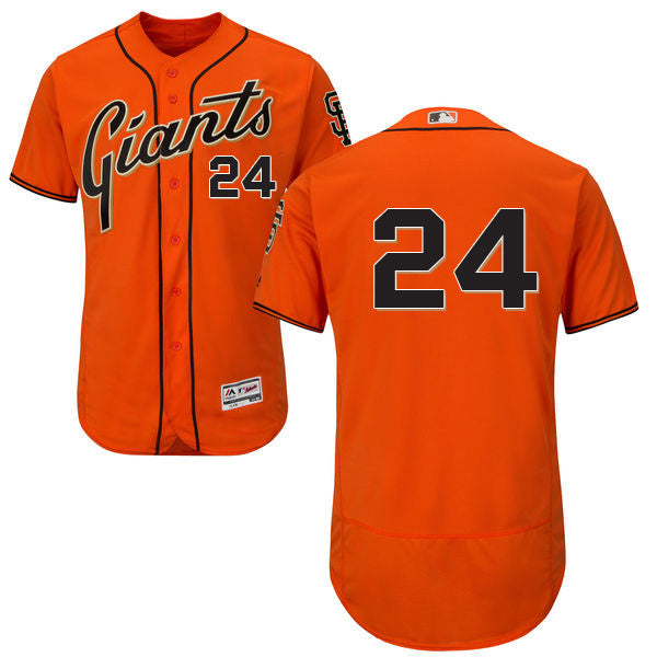 San Francisco Giants #24 Willie Mays Giants 24 Orange Elite Style 2