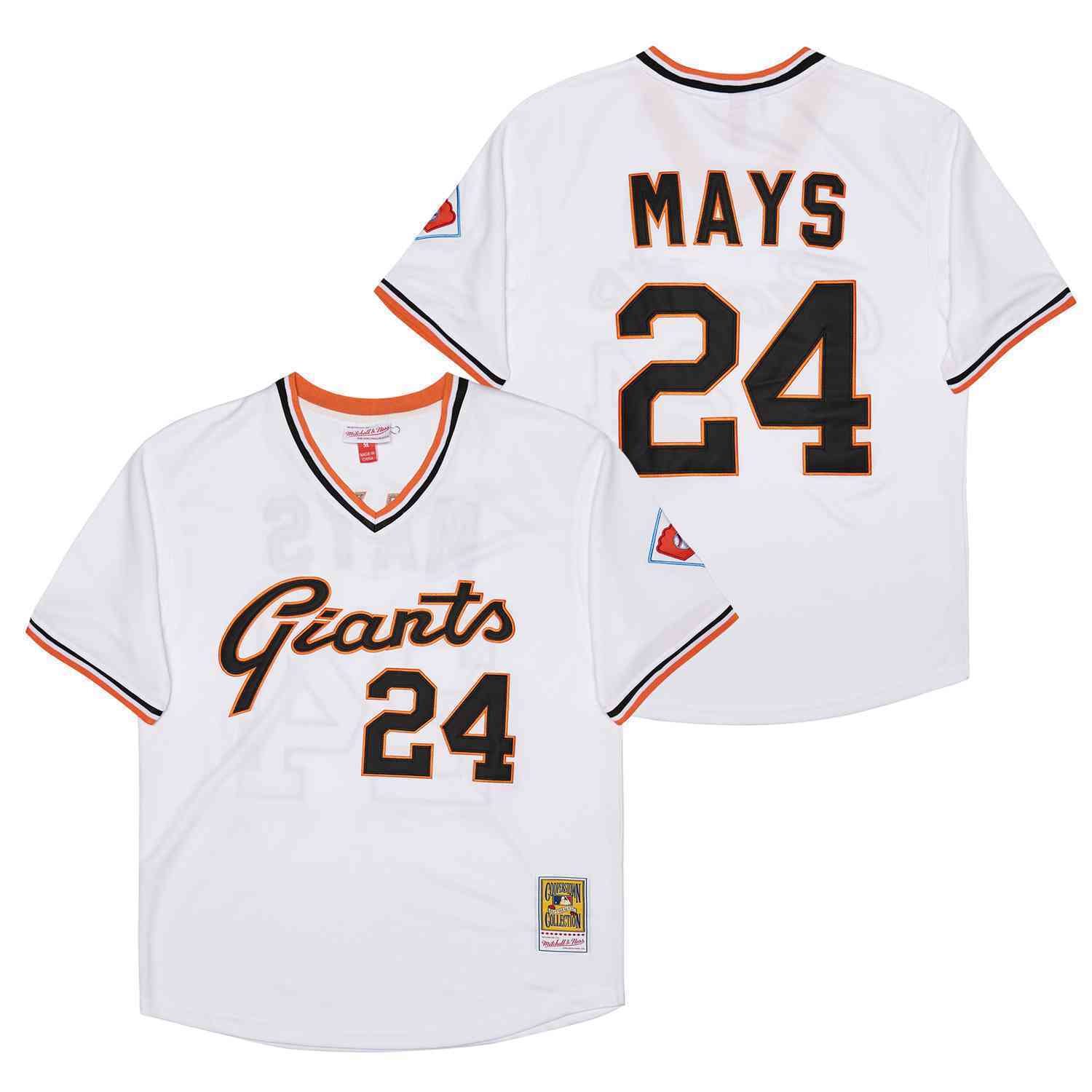 San Francisco Giants #24 Willie Mays Giants 24 White Pullover Retro
