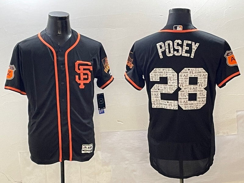 San Francisco Giants #28 Buster Posey Giants Adult Style 2