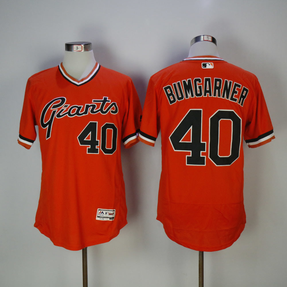 San Francisco Giants #40 Madison Bumgarner Giants 40 Orange Elite New