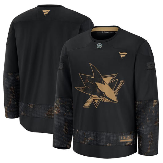San Jose Sharks 2024 Military Appreciation Practice Jersey - Black