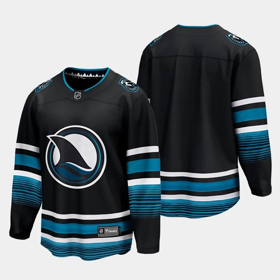 San Jose Sharks Blank 2023-24 Cali Fin 3rd Alternate Jersey Style 1