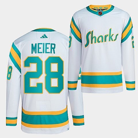 San Jose Sharks #28 timo-meier-2022sharks-white-reverse-retro-2.0-authentic-primegreen-jersey