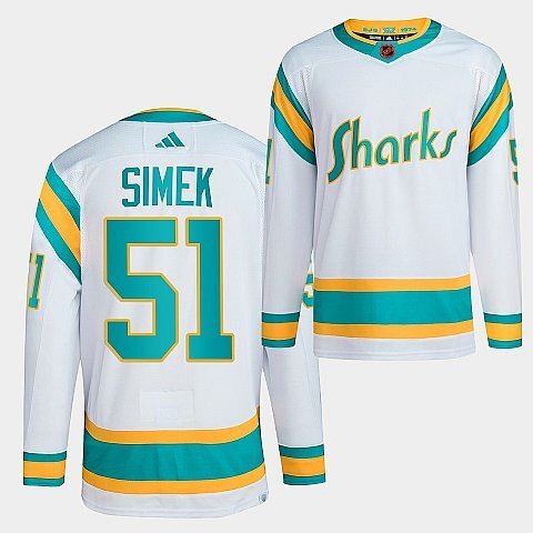 San Jose Sharks #51 radim-simek-2022sharks-white-reverse-retro-2.0-authentic-primegreen-jersey