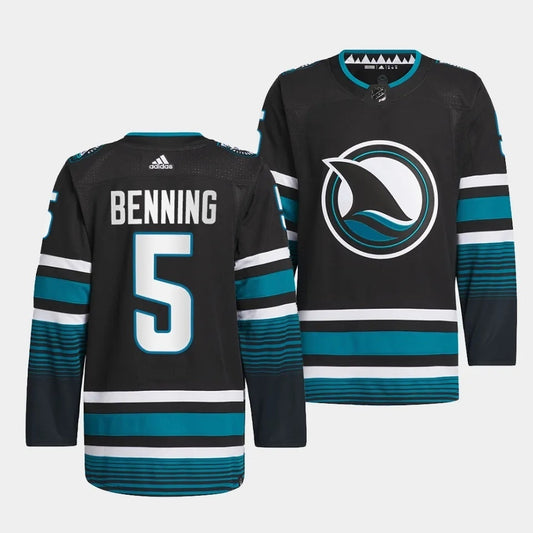 San Jose Sharks #5 Matt Benning 2023-24 Cali Fin 3rd Alternate Jersey