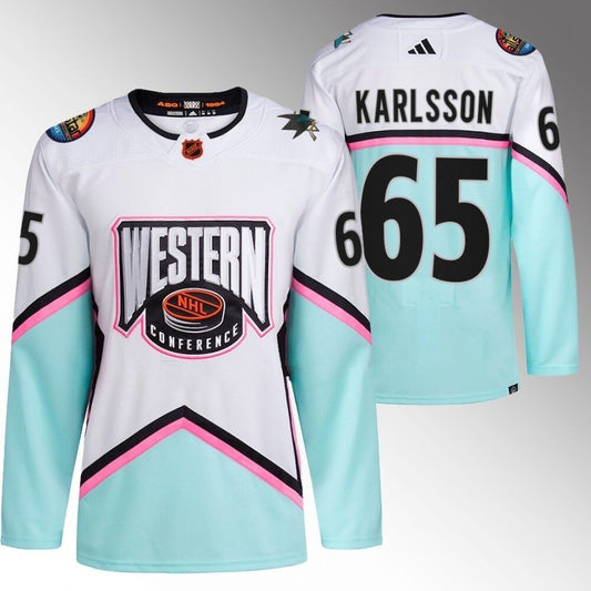 San Jose Sharks #65 Erik Karlsson White 2023 NHL All-Star Western Conference Authentic Jersey