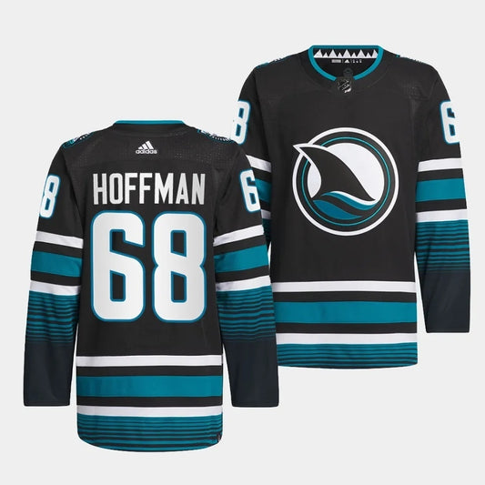 San Jose Sharks #68 Mike Hoffman 2023-24 Cali Fin 3rd Alternate Jersey
