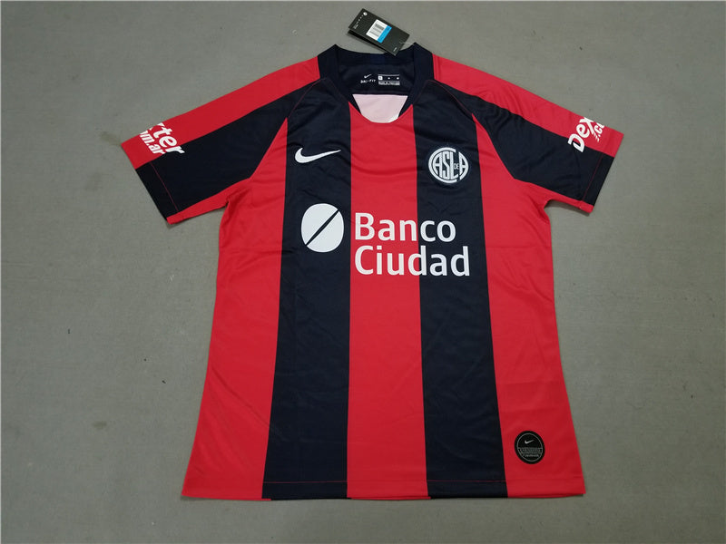 San Lorenzo home red and black soccer jersey 19-20 Style 2
