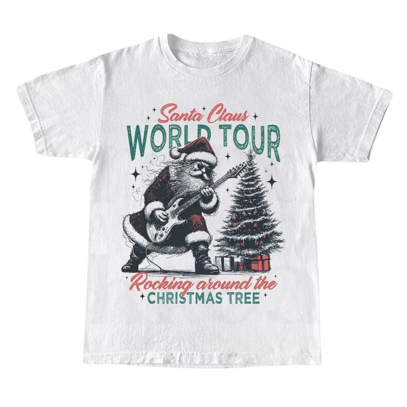 Santa Claus World Tour Christmas Shirt, Rocking Around The Christmas Tree Hoodie, Sweatshirt | WearSparks.com