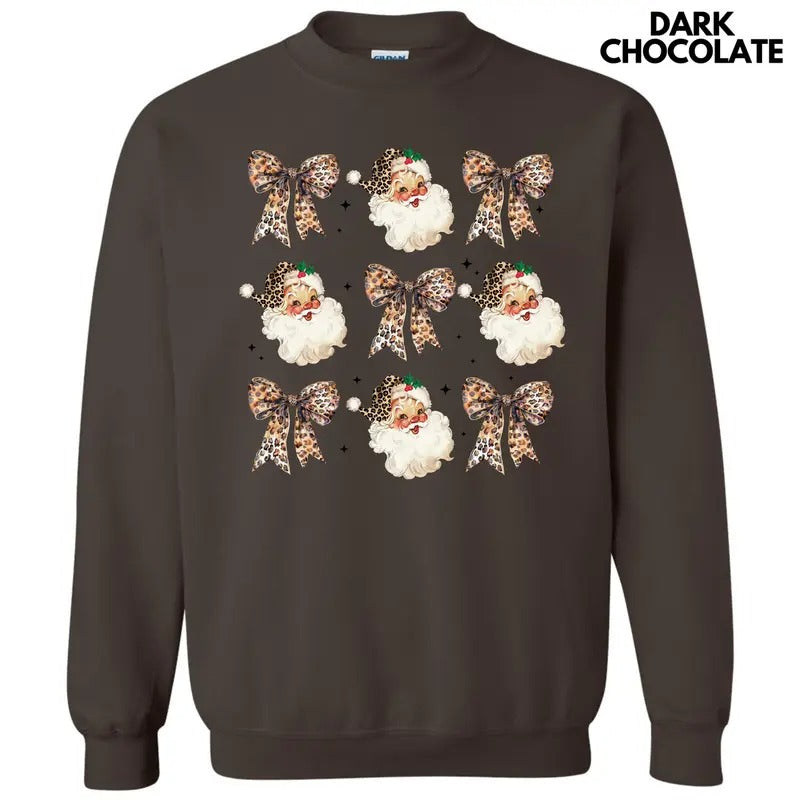 Santa Leopard Coquette Collage Sweatshirt 'NLB' T-Shirts, Hoodie | WearSparks.com