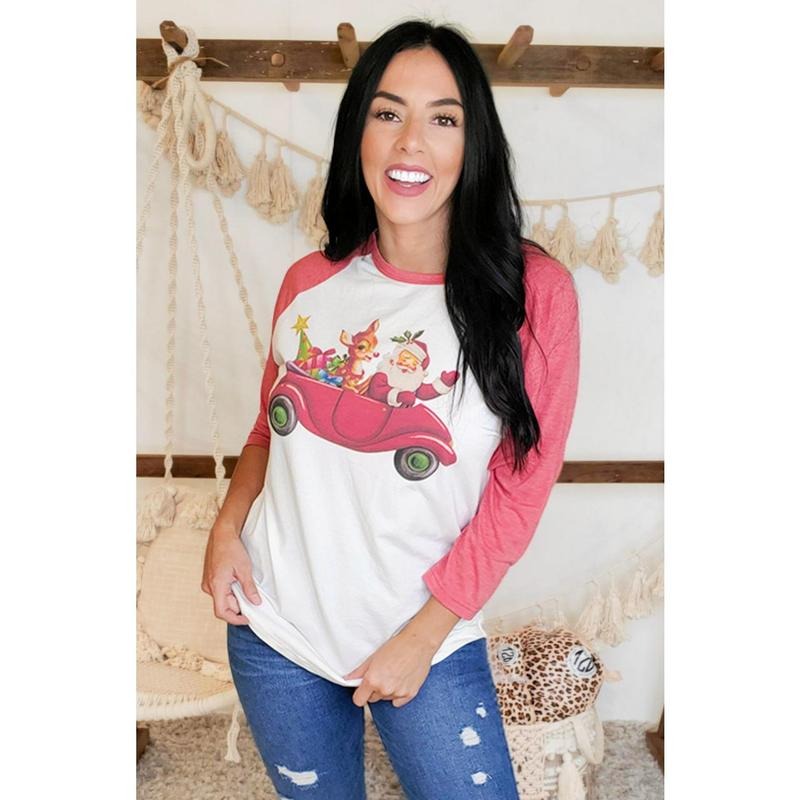 Santa and Rudolph's Christmas Parade Raglan T-Shirts, Hoodie, Sweatshirt | WearSparks.com