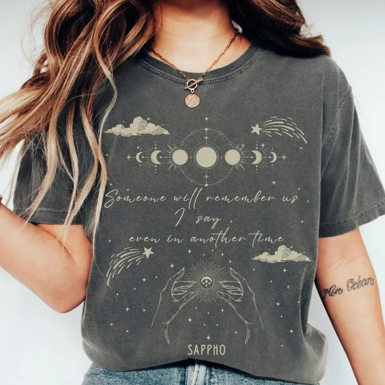 Sapphic Shirt Sapphic Art Subtle Pride Shirt Lesbian Art Sappho Shirt Poet Shirt Sapphic Subtle Bisexual Subtle Pride...