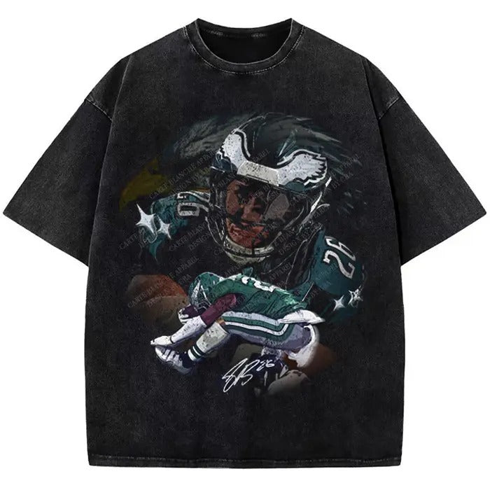 Saquon Night Night Jump Over T-Shirt Philadelphia Football Star Custom Graphic Tee Hoodie, Sweatshirt | WearSparks.com