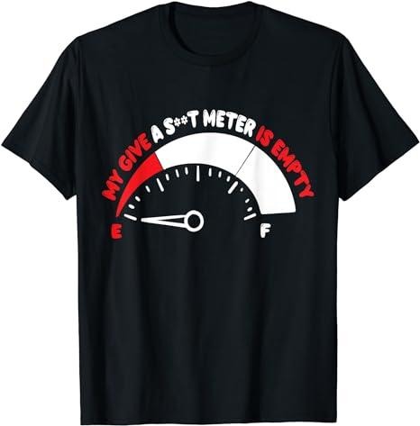 Sarcastic Work Shirts, My Give a Shlt Meter is Empty Funny Sarcastic Saying T-Shirt Menswear Top Casual Cotton Hoodie,...