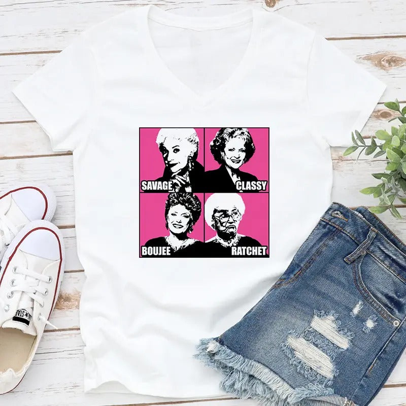 Savage Classy Boujee Ratchet Golden Apparel T-Shirts, Hoodie, Sweatshirt | WearSparks.com