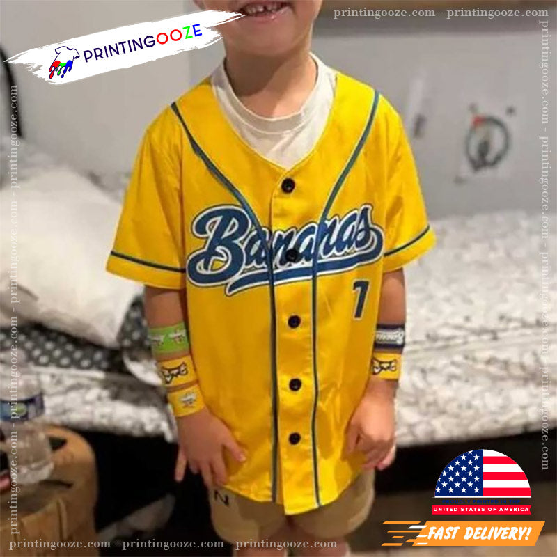 Savannah Bananas Custom Kids Baseball Jersey