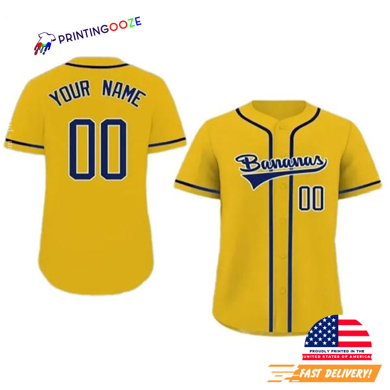 Savannah Bananas Custom Kids Baseball Jersey
