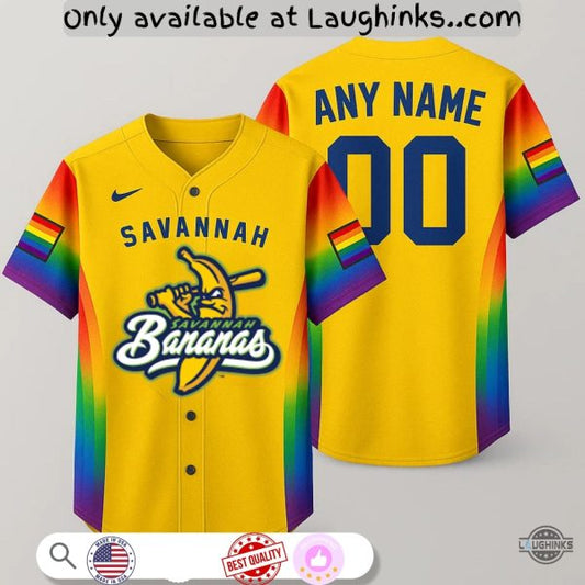 Savannah Bananas Pride Month 3D Baseball Jersey Shirt 2025
