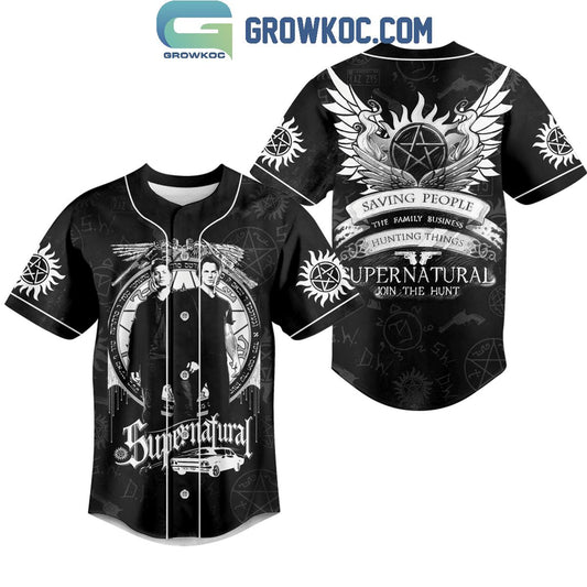Saving People The Family Business Supernatural Series Personalized Baseball Jersey