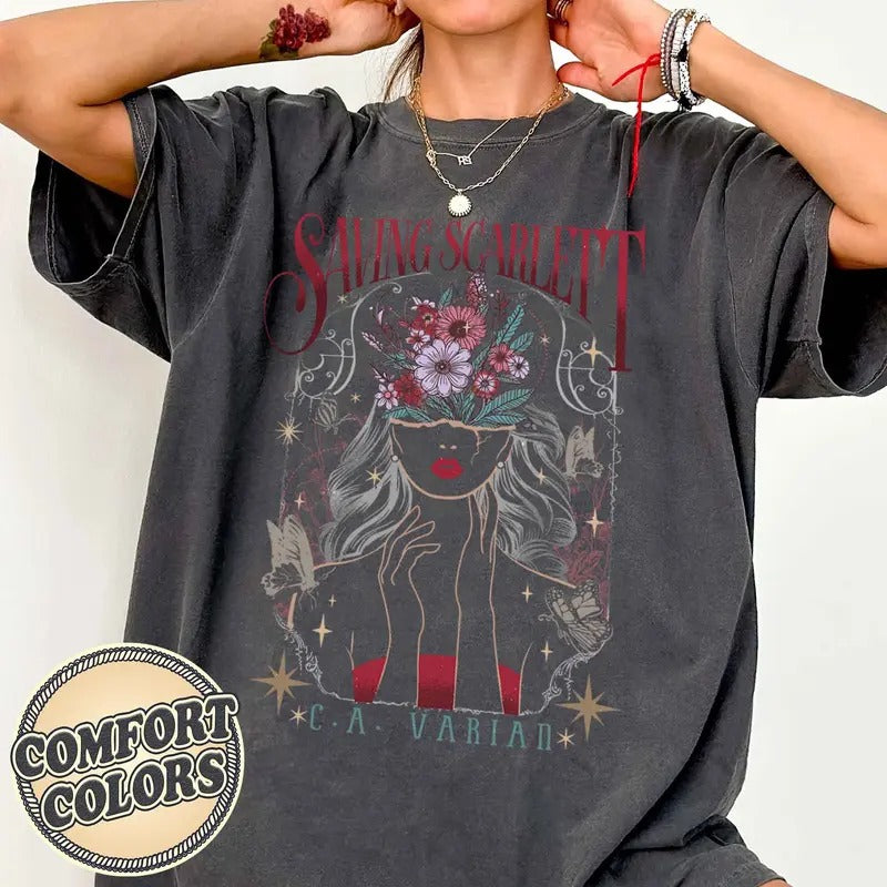 Saving Scarlett Comfort Colors Shirt, Bookish Comfort Colors Romance Book Girlie Book Lover, Romance Reader Book Club...