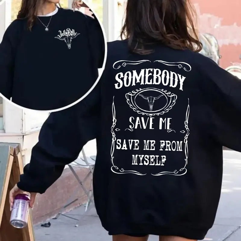 Sb Save Me Jeiiy R0ll 2 Sides Sweatshirt, Music Fest Apparel, Country Fans Top, Unisex Long Sleeve Crewneck Shirt Hoodie