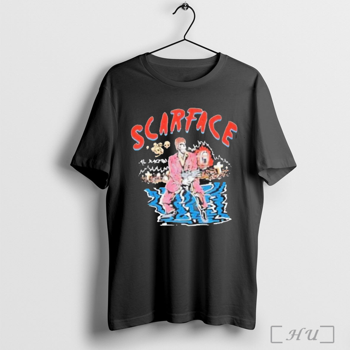 Scarface Al Pacino Skeleton T Shirt