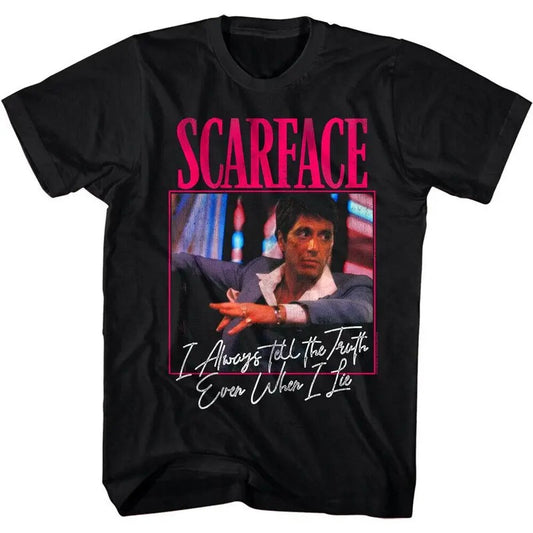 Scarface Tell The Truth Men's T-shirt Even When I Lie Tony Montana Quote, Rock Fan Gift, Gift for Him, Gift for Her...
