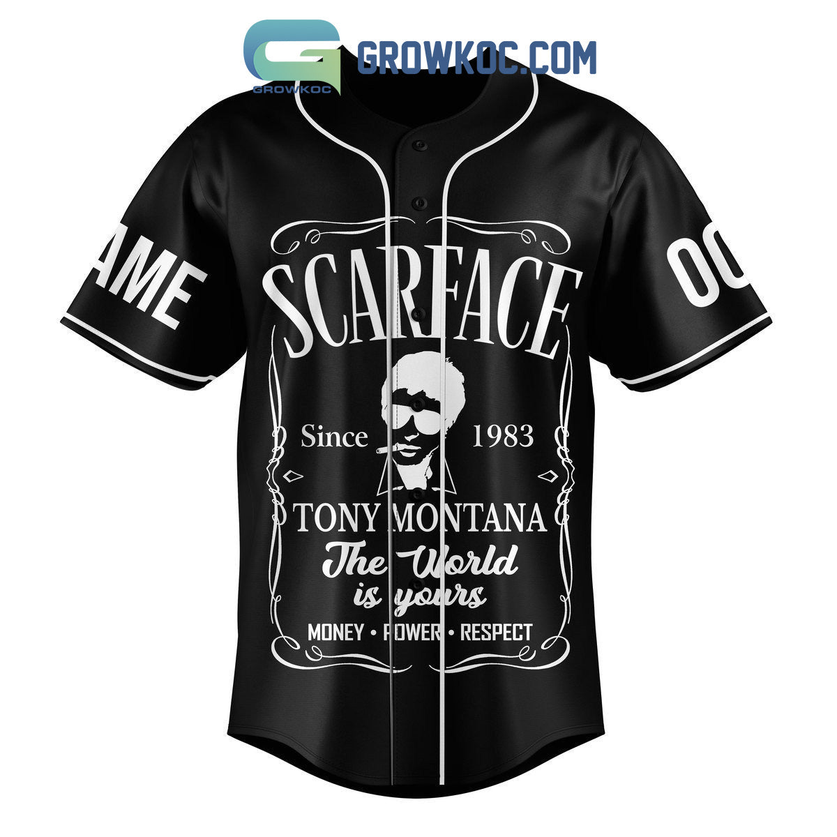 Scarface Tony Montana Say Good Night To The Bad Guy Personalized Baseball Jersey
