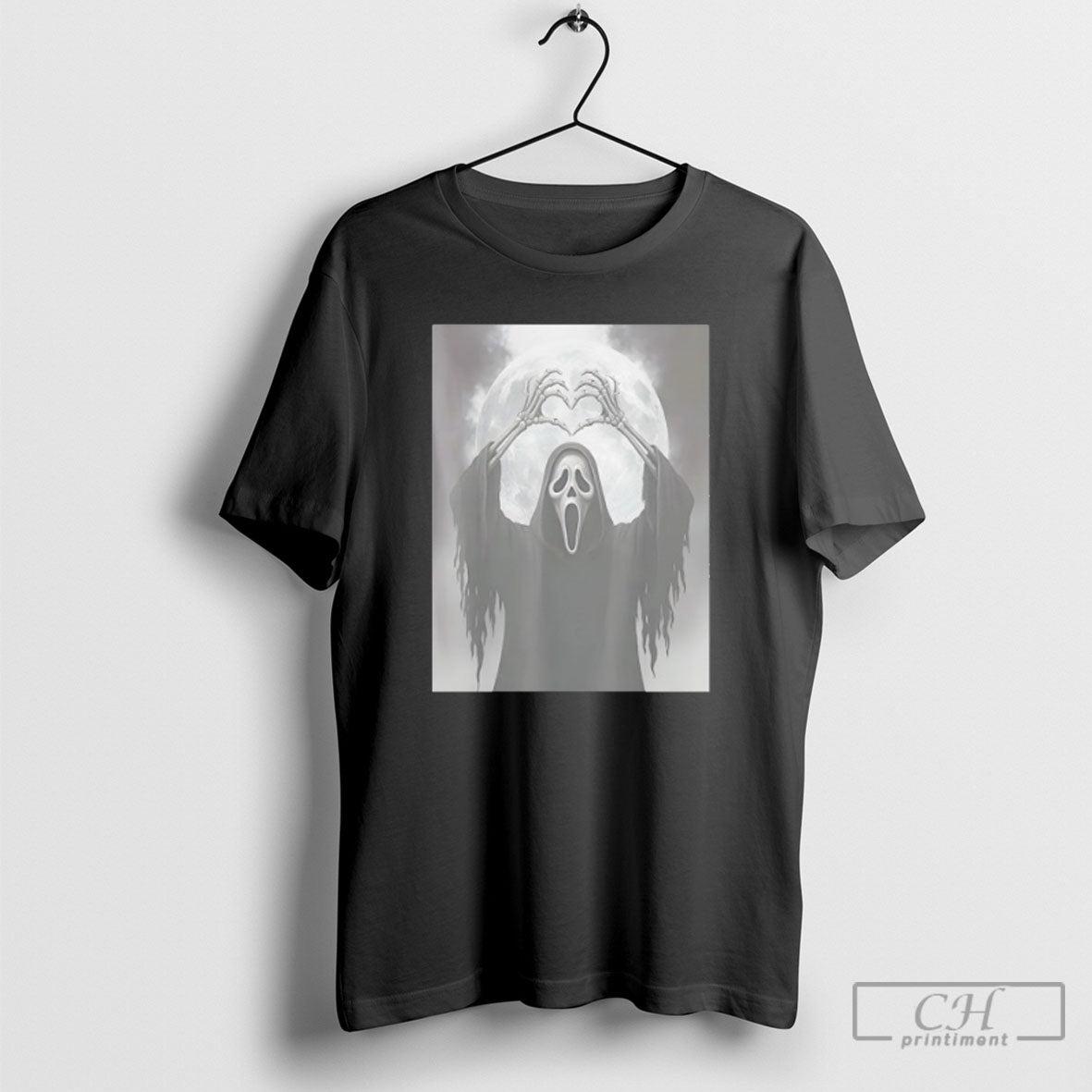 Scary Face Horror Halloween Ghost Heart Hands Shirt