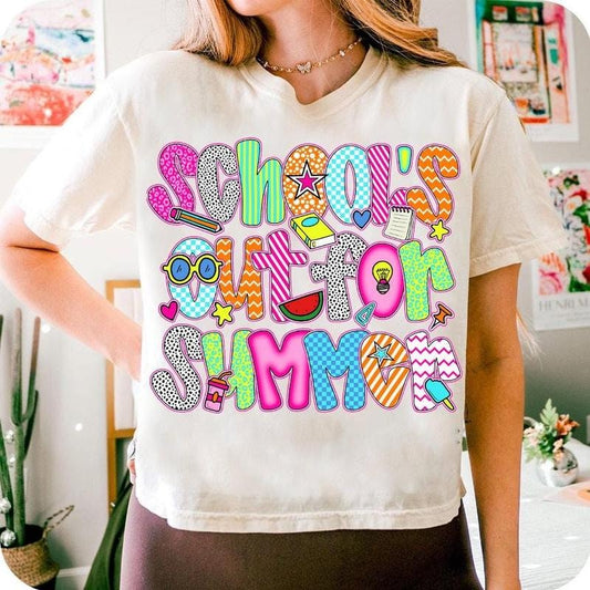 Schools Out For Summer Shirt Teacher Last Day Graphic Tee Gift for Teacher 100% Cotton Hoodie, Sweatshirt | WearSparks.com