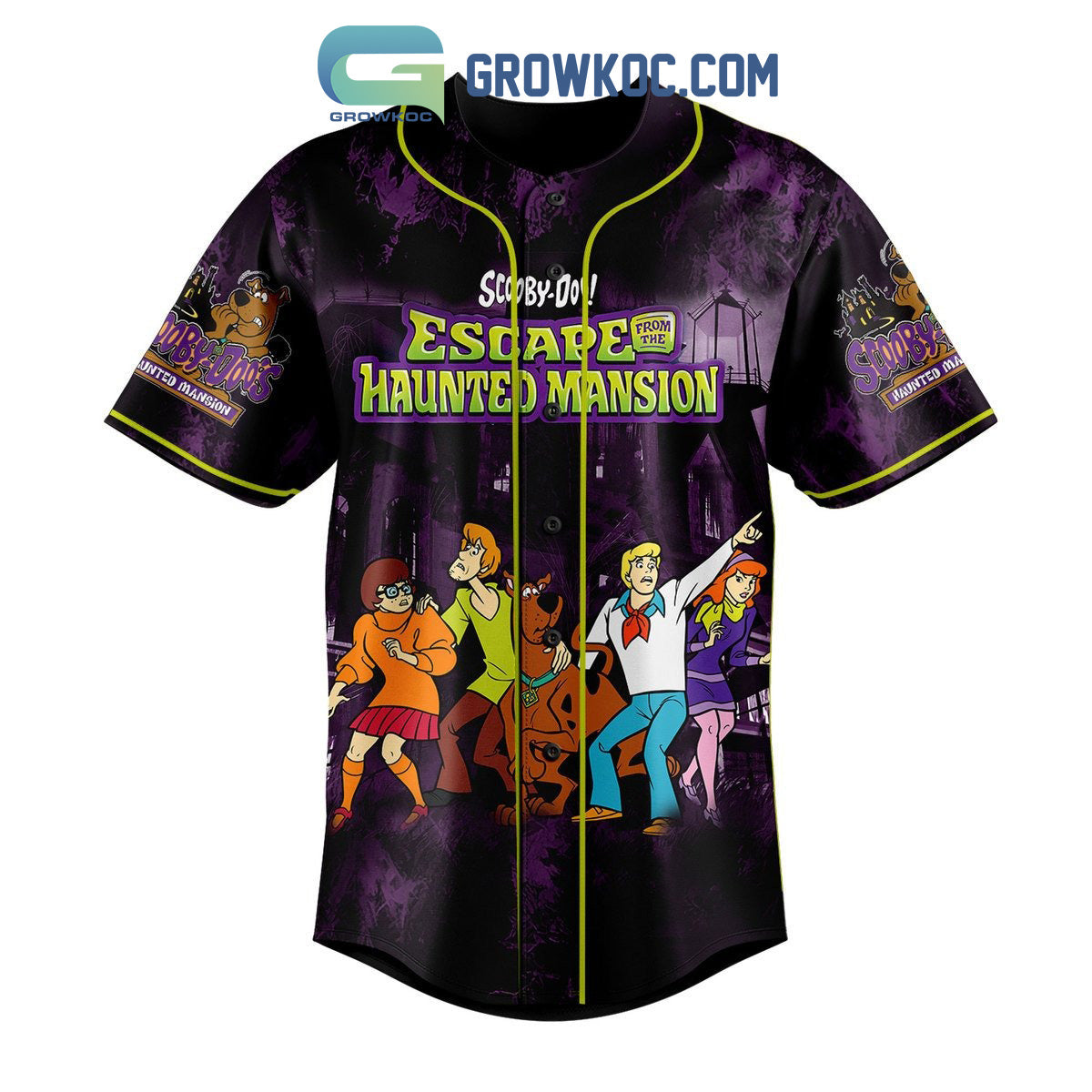 Scooby Doo Escape From The Haunted Mansion Personalized Baseball Jersey