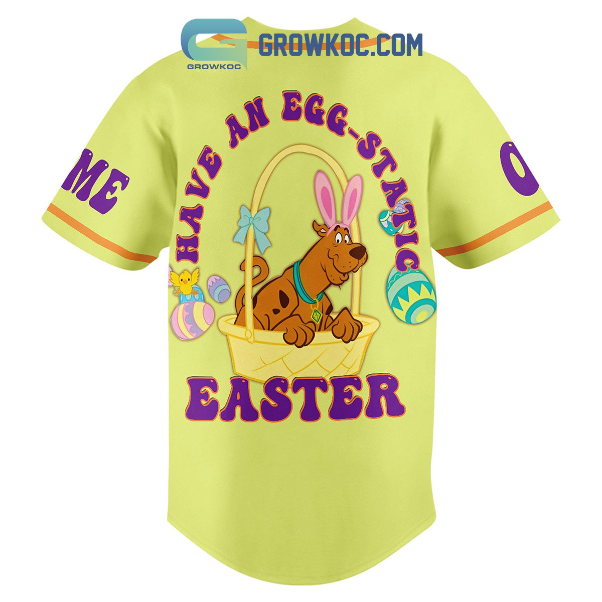 Scooby-Doo Have An Egg Static Easter Personalized Baseball Jersey