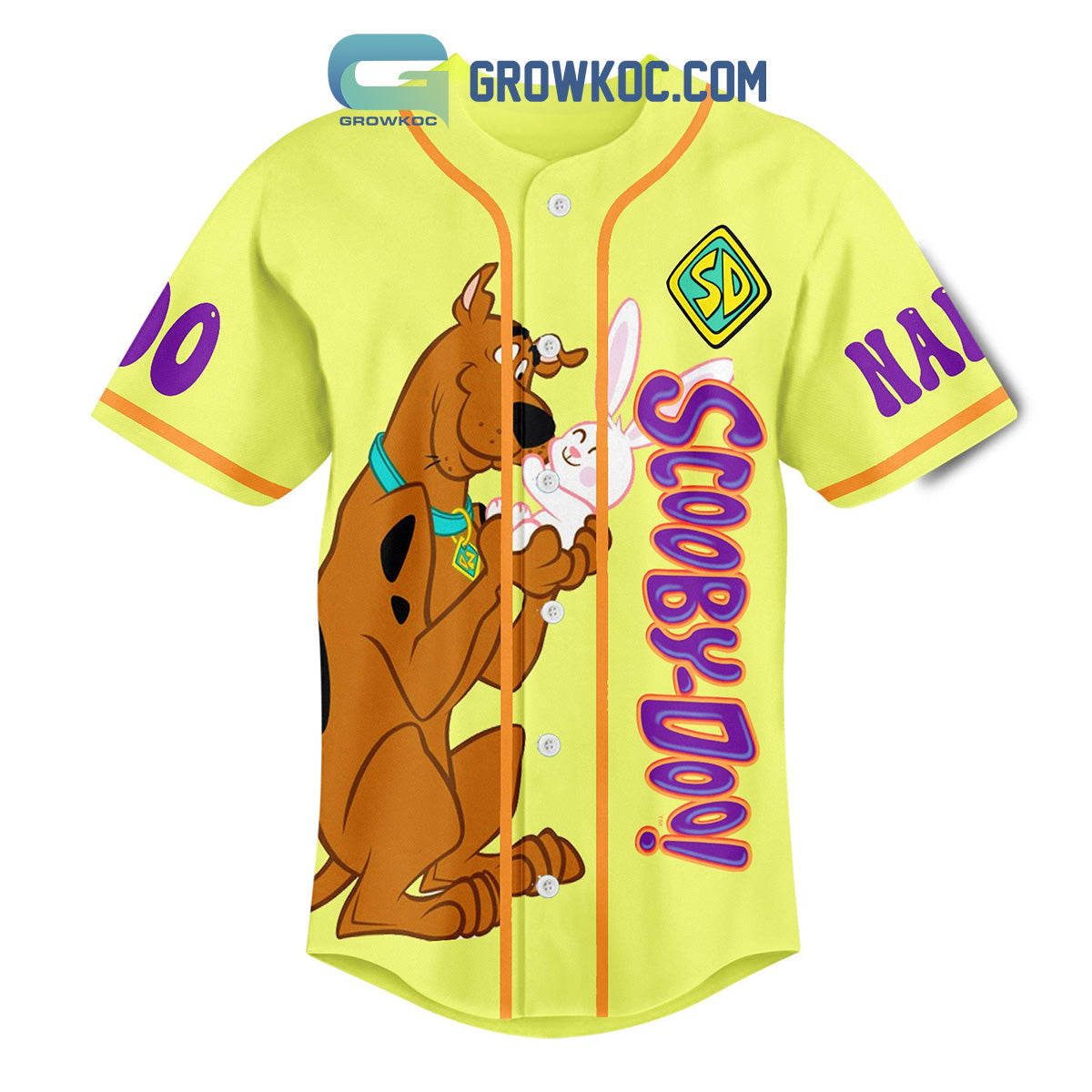 Scooby-Doo Have An Egg Static Easter Personalized Baseball Jersey